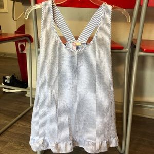 NWOT Francesca’s blue striped tank